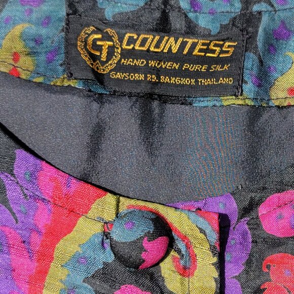 ❝ Countess vintage 60s silk mutlicolor mini dress ✿˖⋯ ❞ - Picture 7 of 7